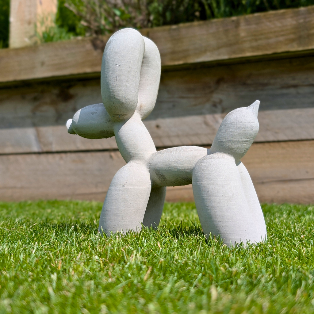 Stone Balloon Dog Sculpture | Modern Art Dog Statue