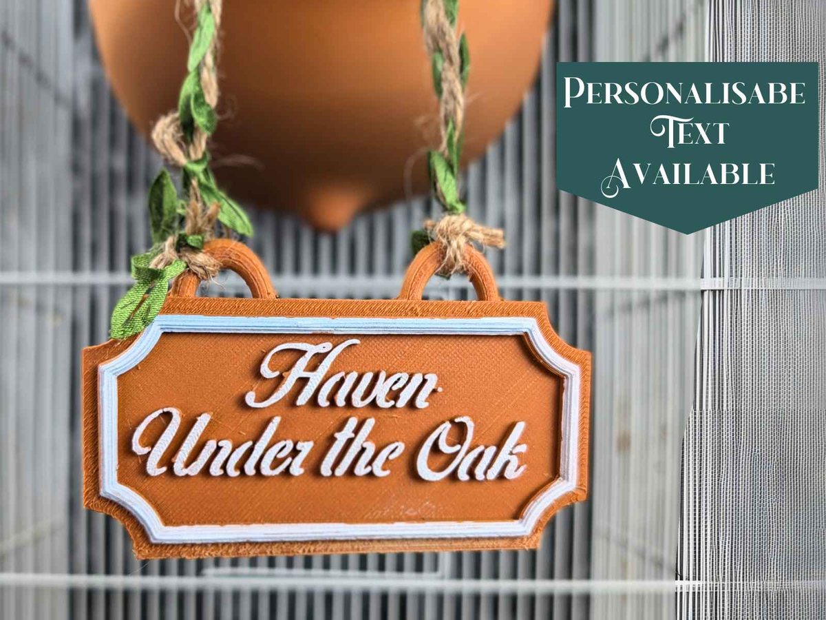 Personalized Acorn Rat Hideaway Lodge side profile view