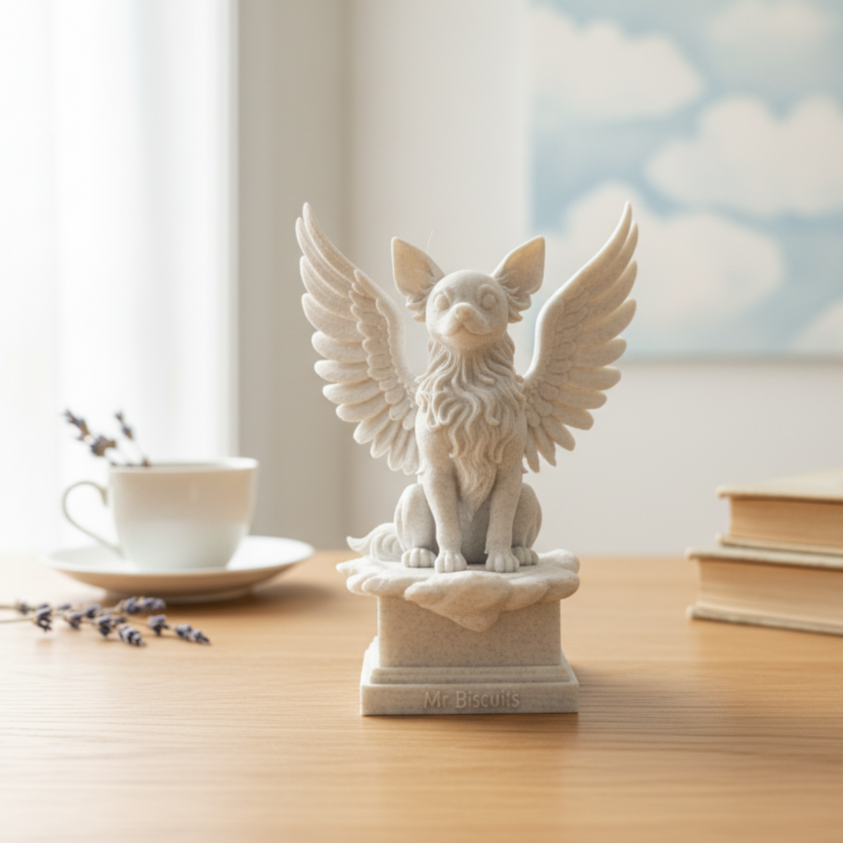 Pet Memorial Angel Statue displayed alongside complementary pieces
