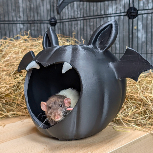 Cute Kawaii Bat Goth Hide Cave - handmade cage accessory | Ripleys Nest