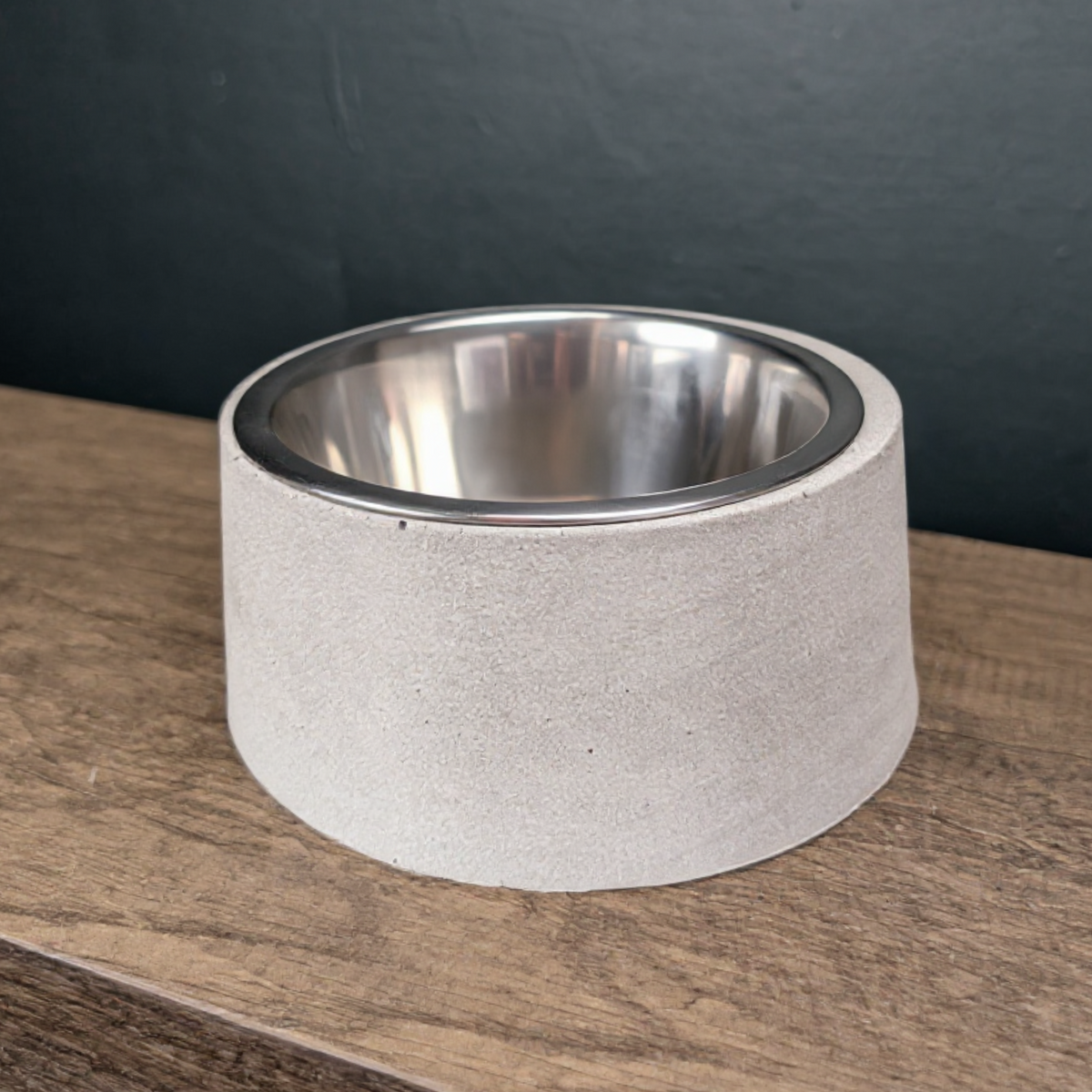 Cast Stone Pet Bowl — detail shot — hand-cast stone texture