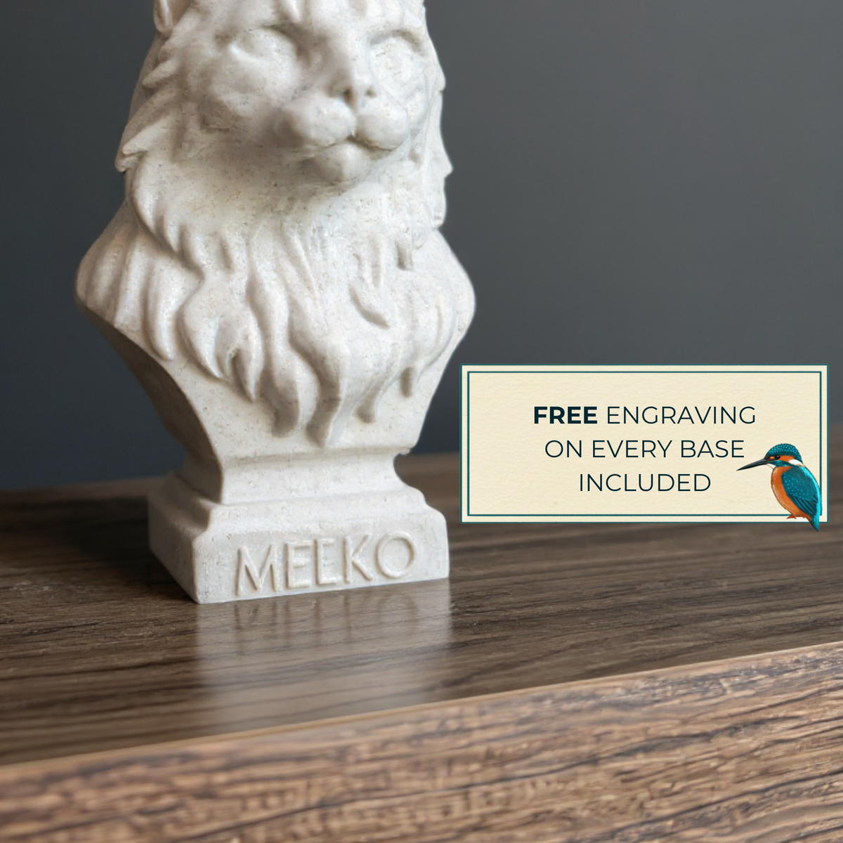 Custom Pet Bust face detail close-up