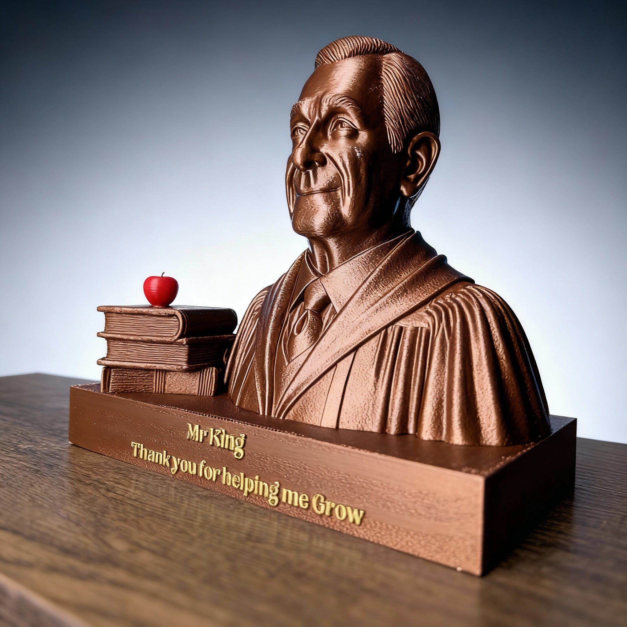 Thank You Teacher Portrait Bust with Engraved Base