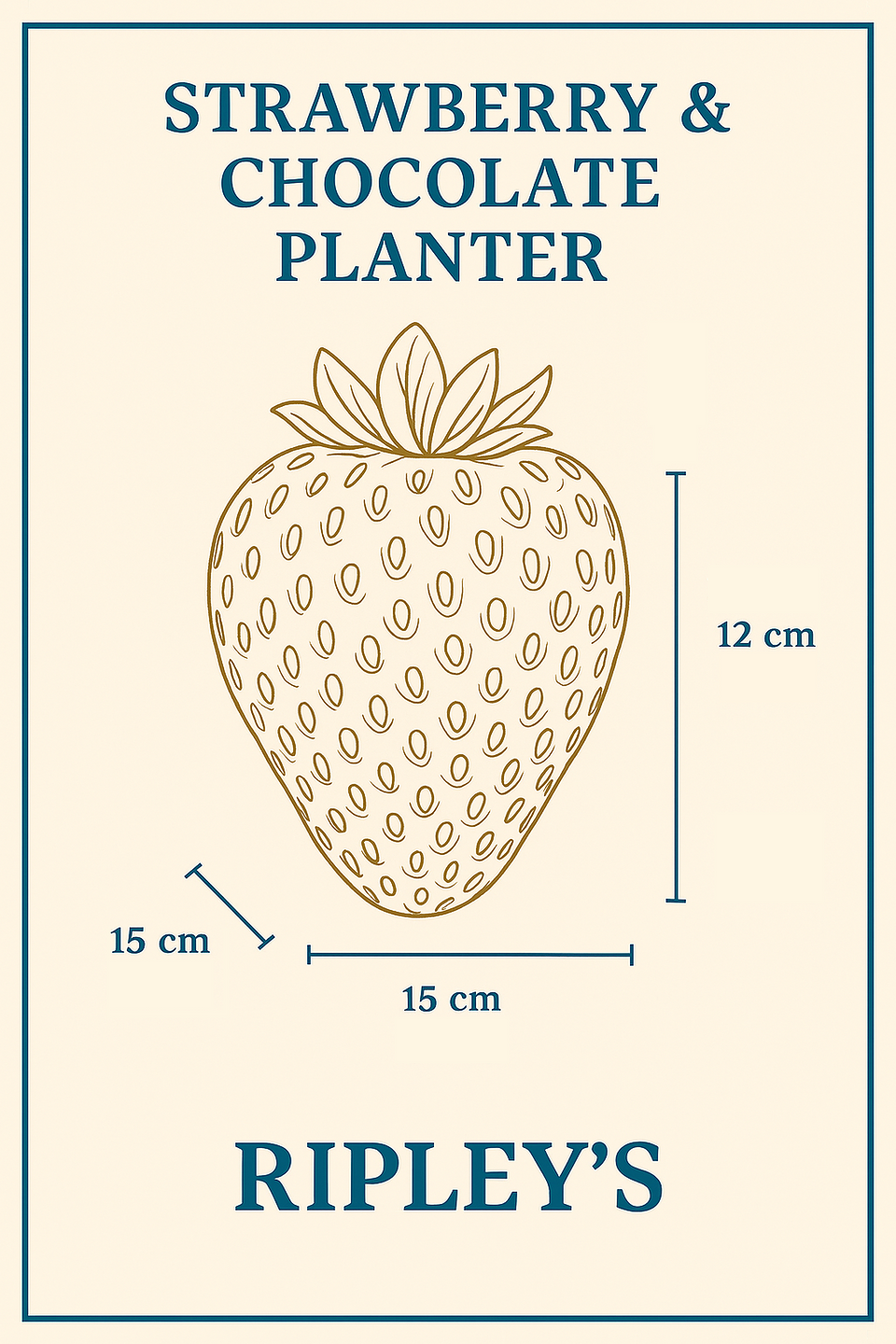 Strawberry & Chocolate Planter side profile showing texture