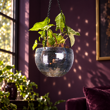 Hanging disco planter