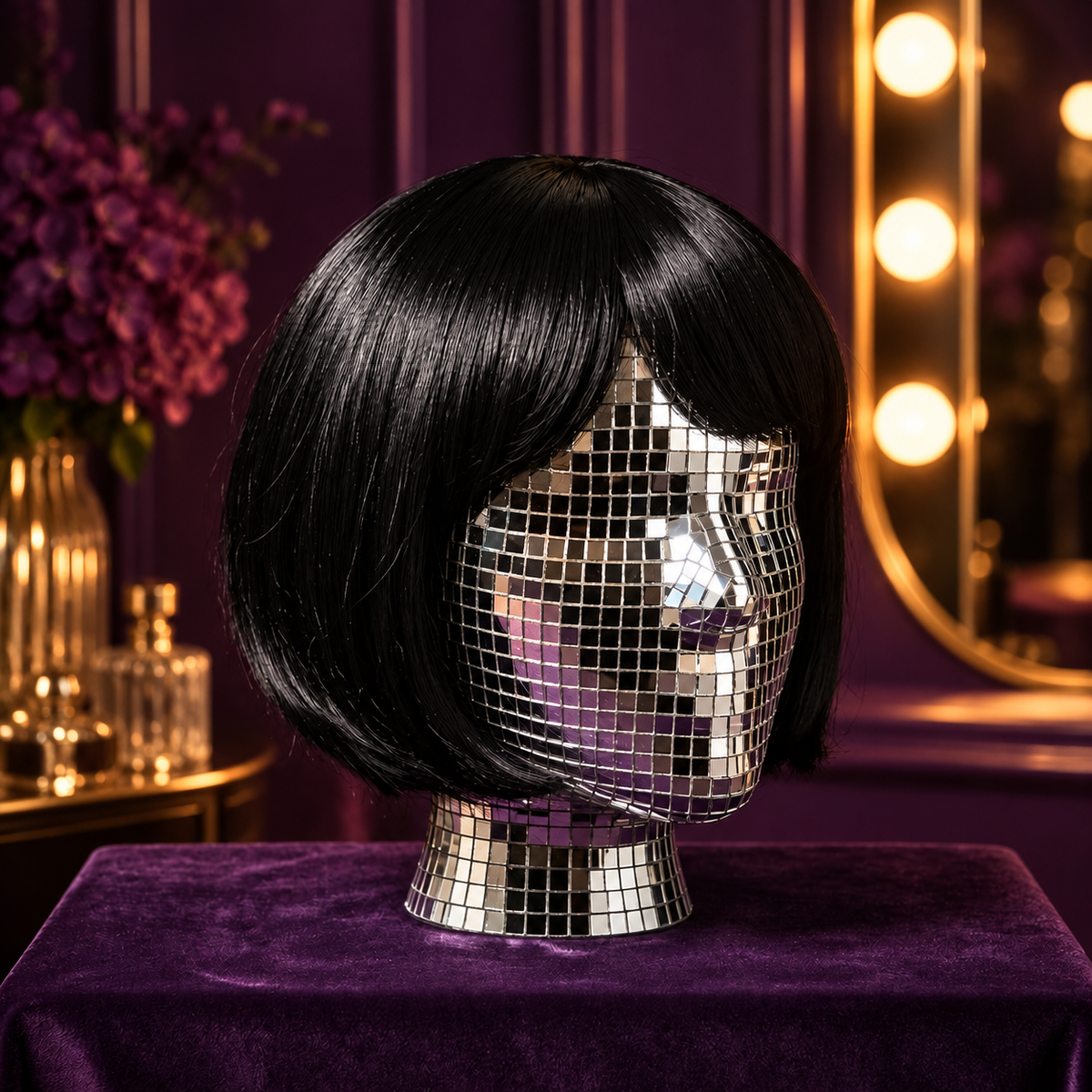 Mirror mannequin head