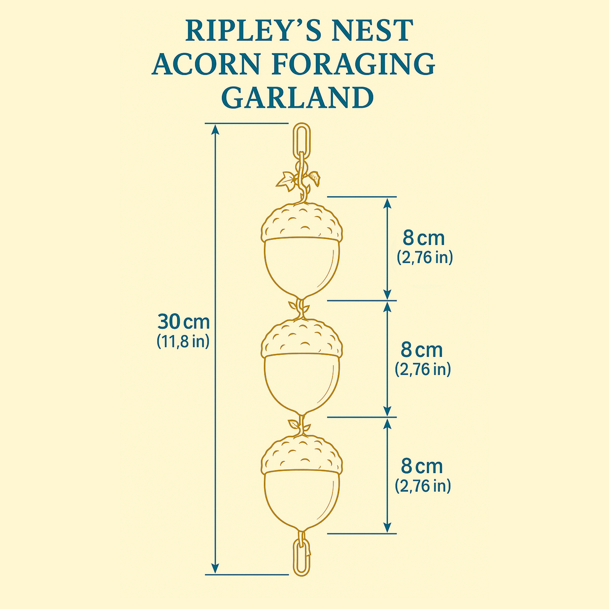 Cute Rat Toy Foraging Garland size reference with hand