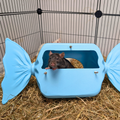Blue Sweetie Rat Hide & Bed top-down view showing interior