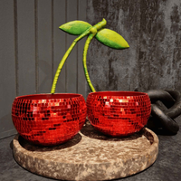 Cherry Disco Ball Planter