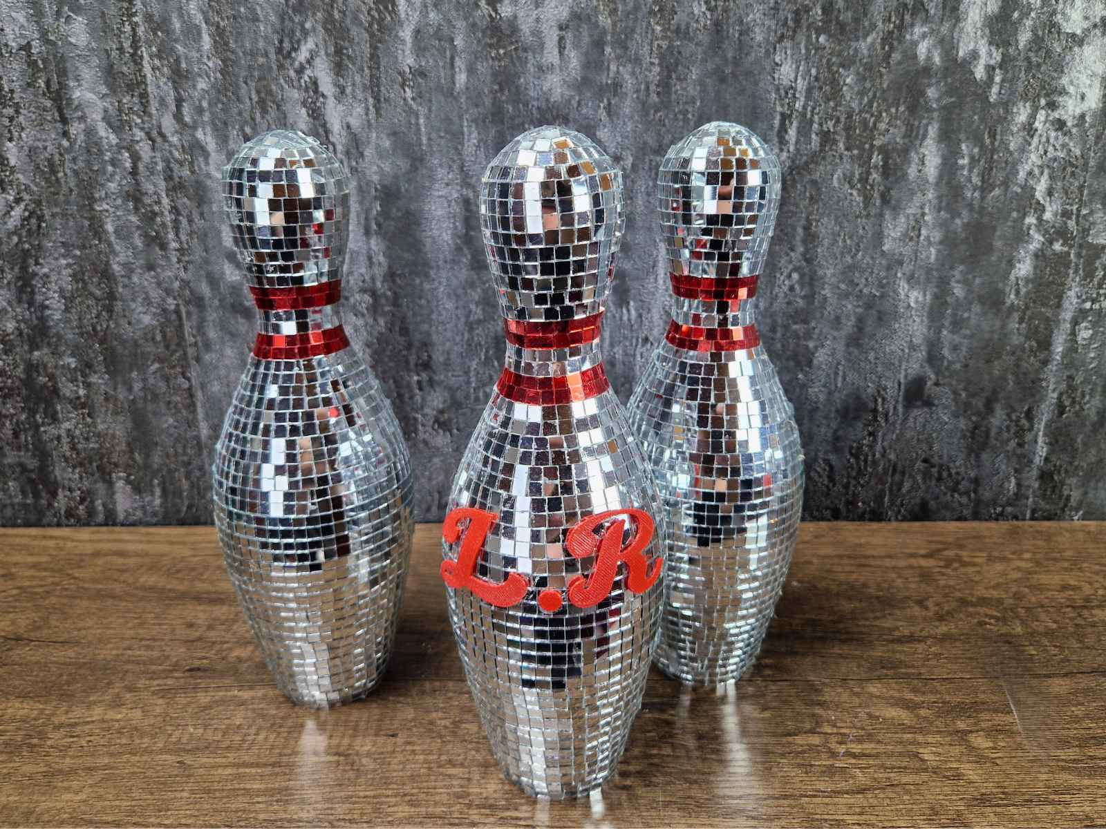 Personalized Disco Bowling Trophy Set