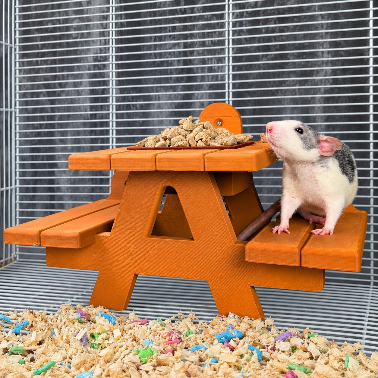 Delivery Rat Rat Picnic Bench Food Bowl | Rat Cage Feeder | Ripleys Nest