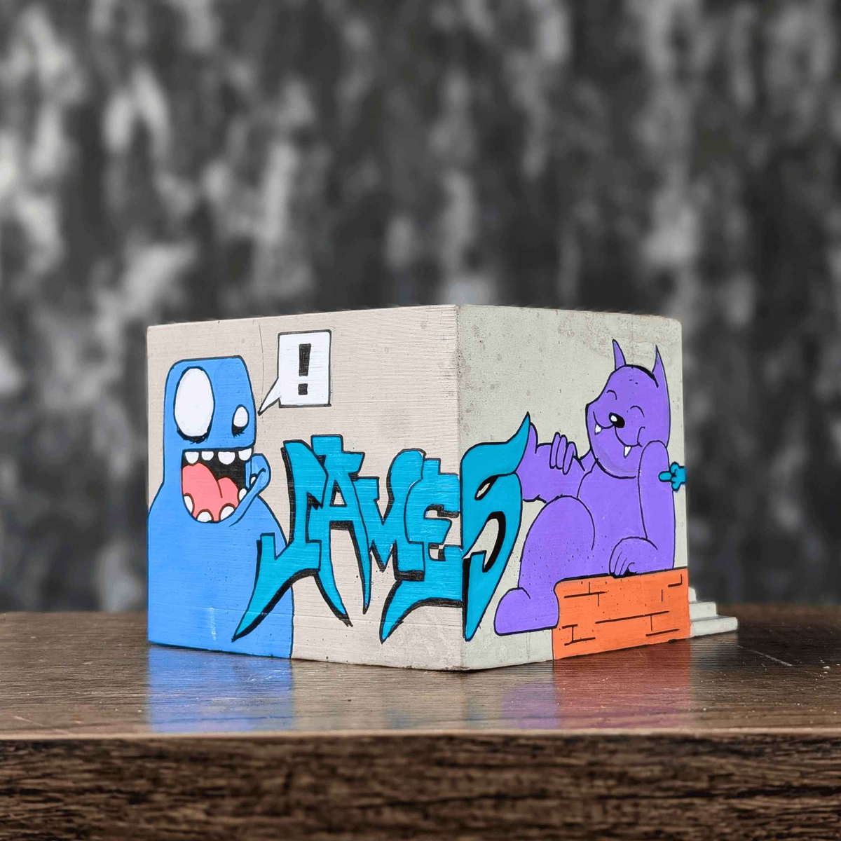 Custom Graffiti Building Planter