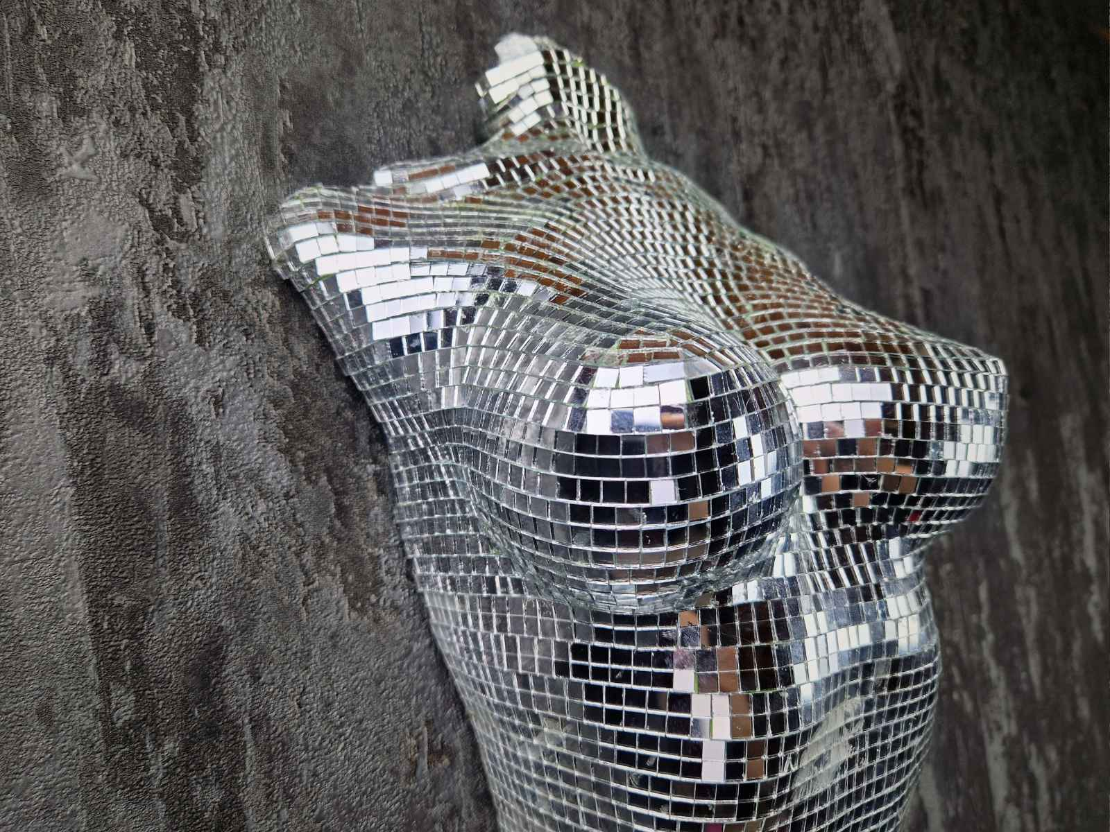 Female Body Mirror Ball Wall Art