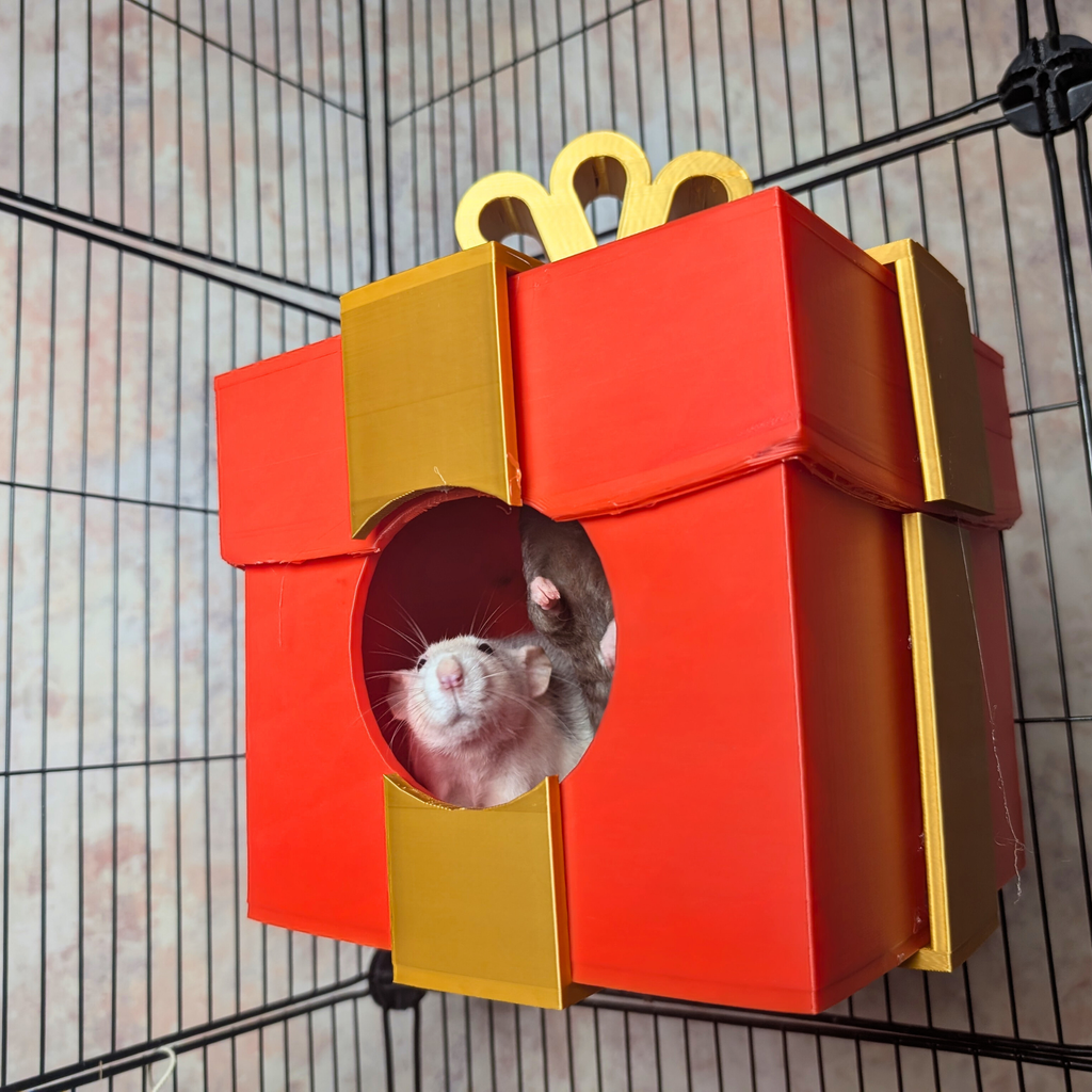 Christmas Rat Collection Set | Rat Enrichment Toy Bundle | Christmas Pet Accessories Small Animal Hide