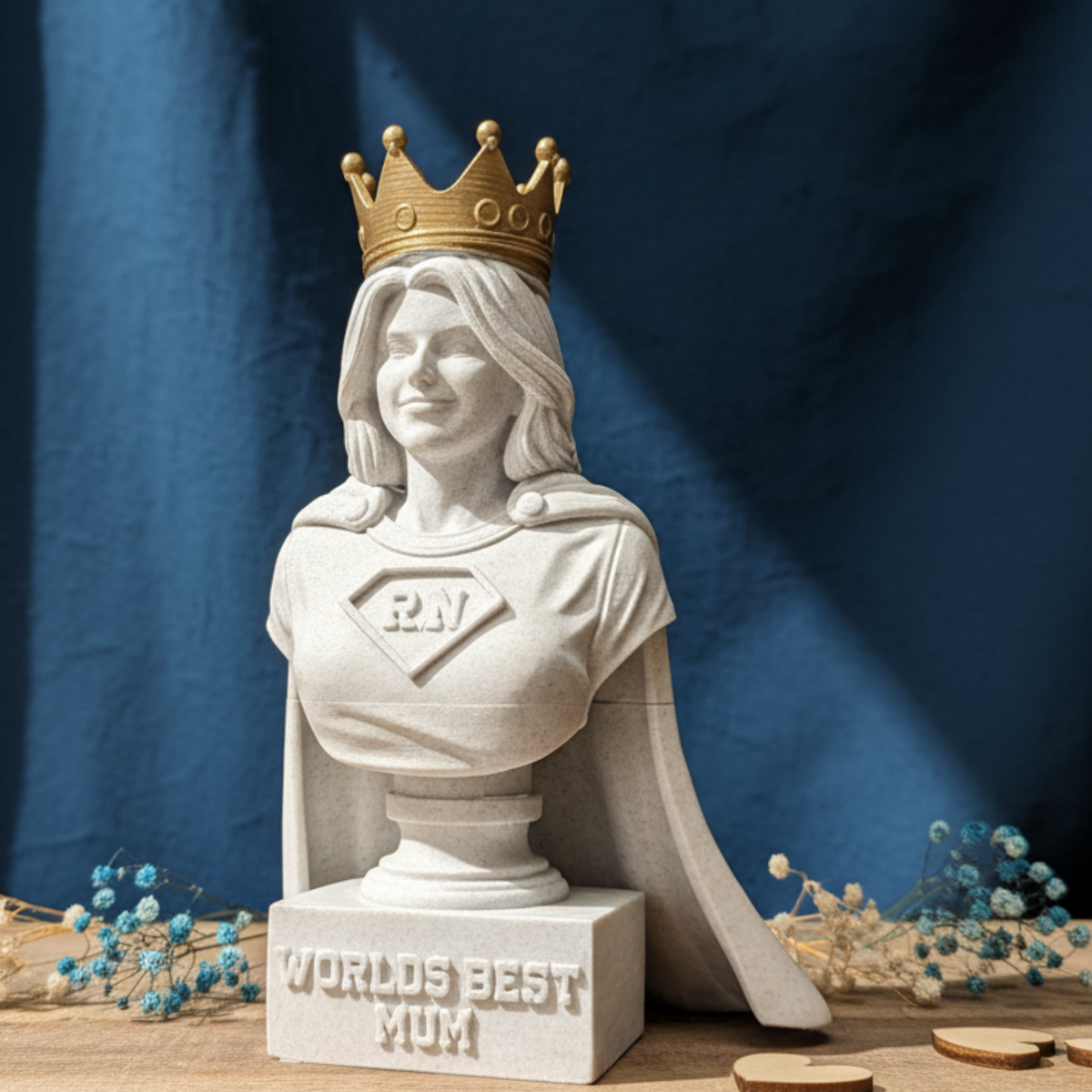 Custom Mum Statue product packaging and presentation