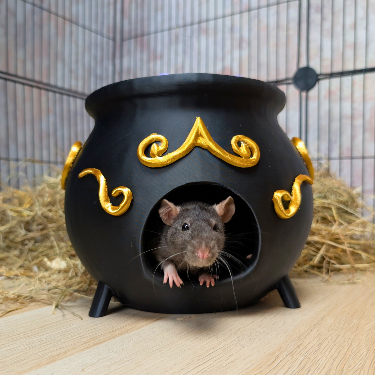 Rat Hide Witch Cauldron top-down view showing interior