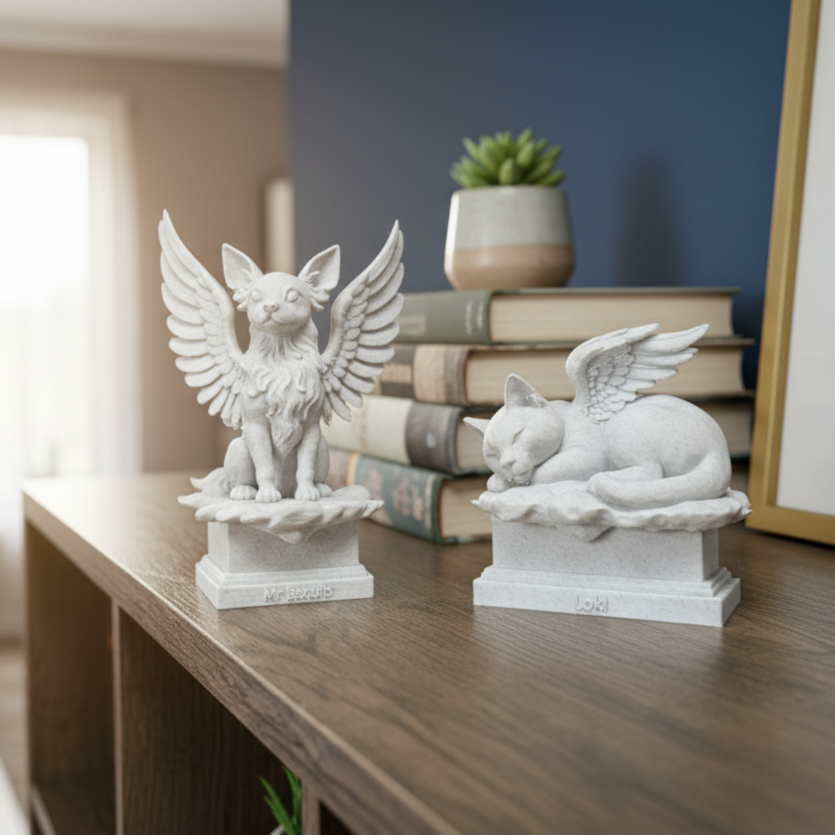 Pet Memorial Angel Statue additional angle showing colour accuracy