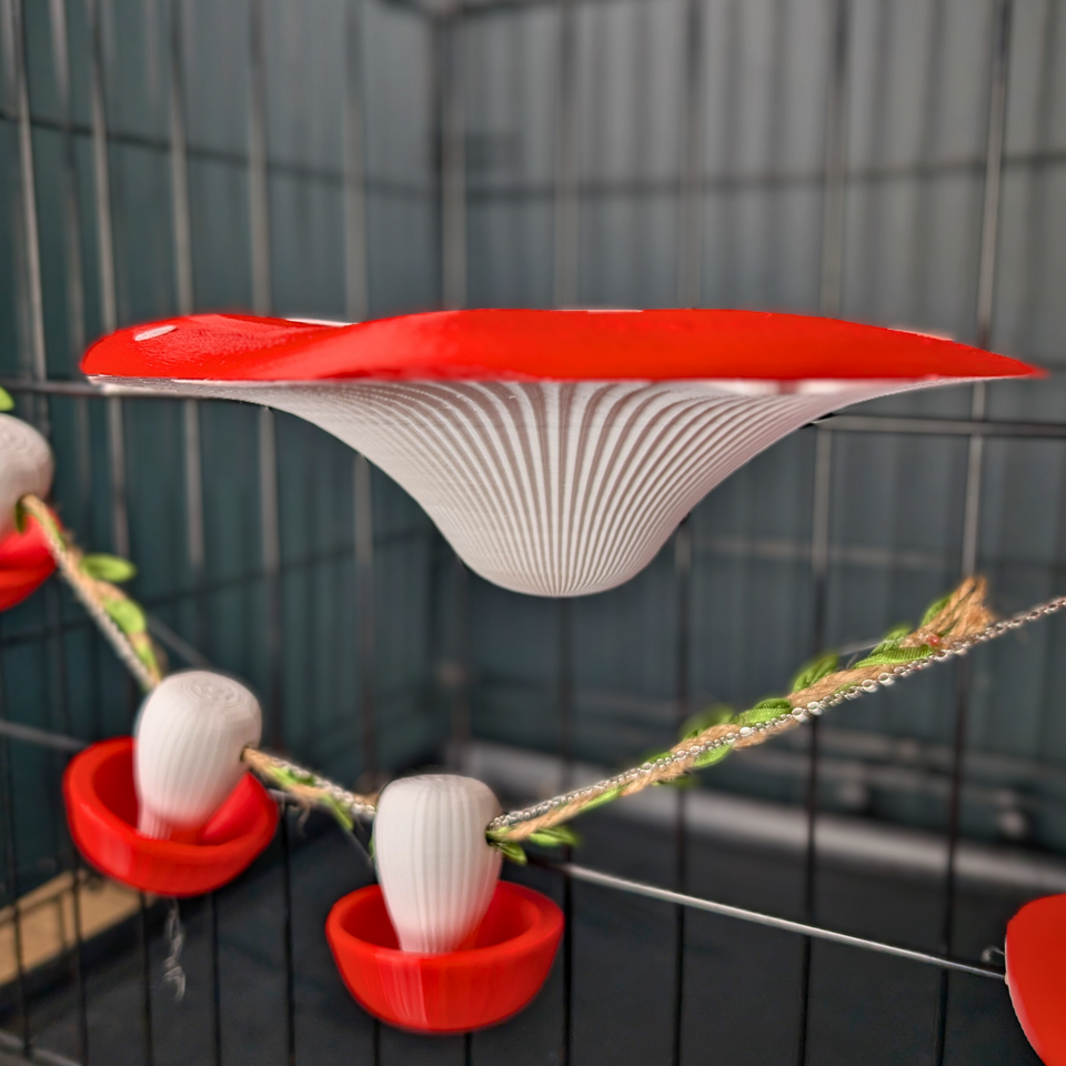 Mushroom Rat Shelf Pair displayed alongside complementary pieces