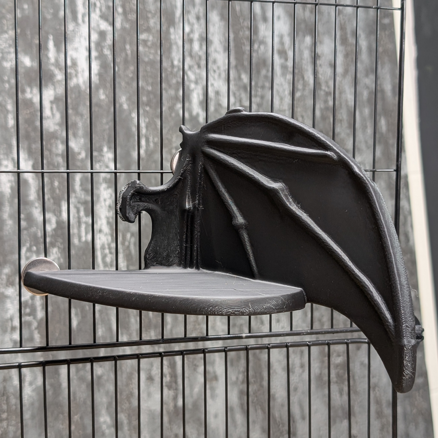 Gothic Bat Wing Rat Cage Shelf Perch