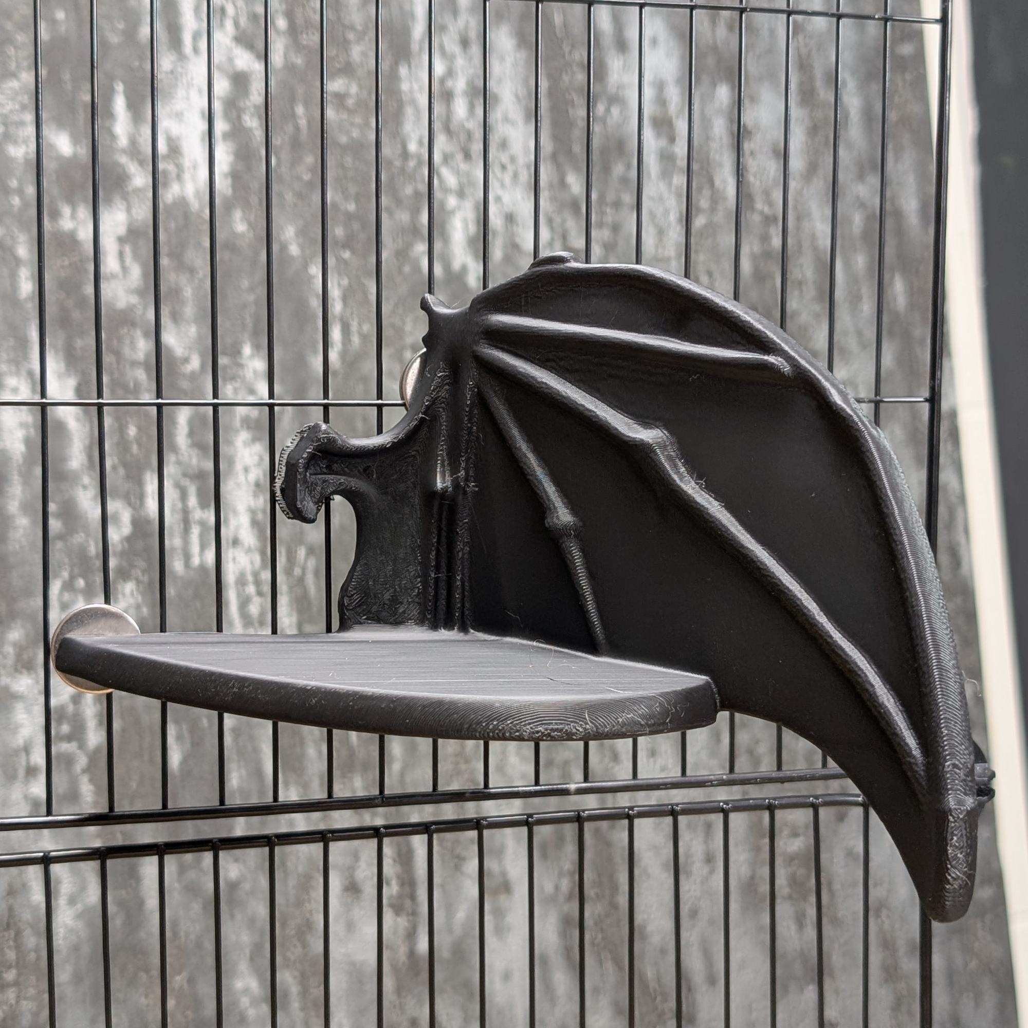 Gothic Bat Wing Rat Cage Shelf Perch