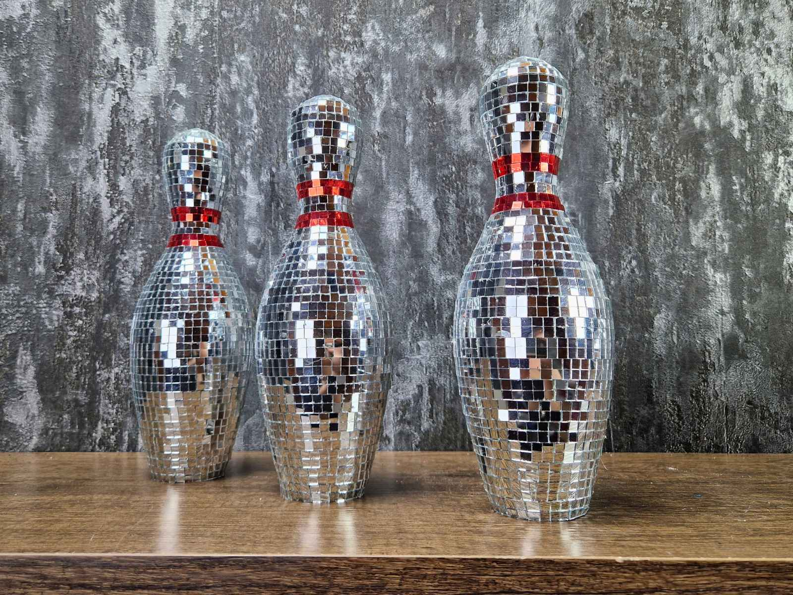 Personalized Disco Bowling Trophy Set