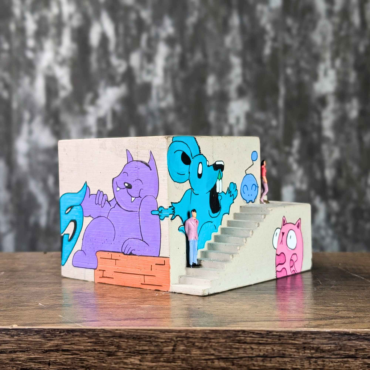 Custom Graffiti Building Planter