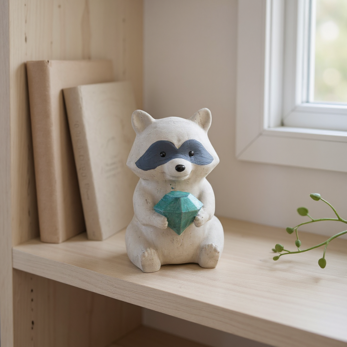 Raccoon Garden Statue product packaging and presentation