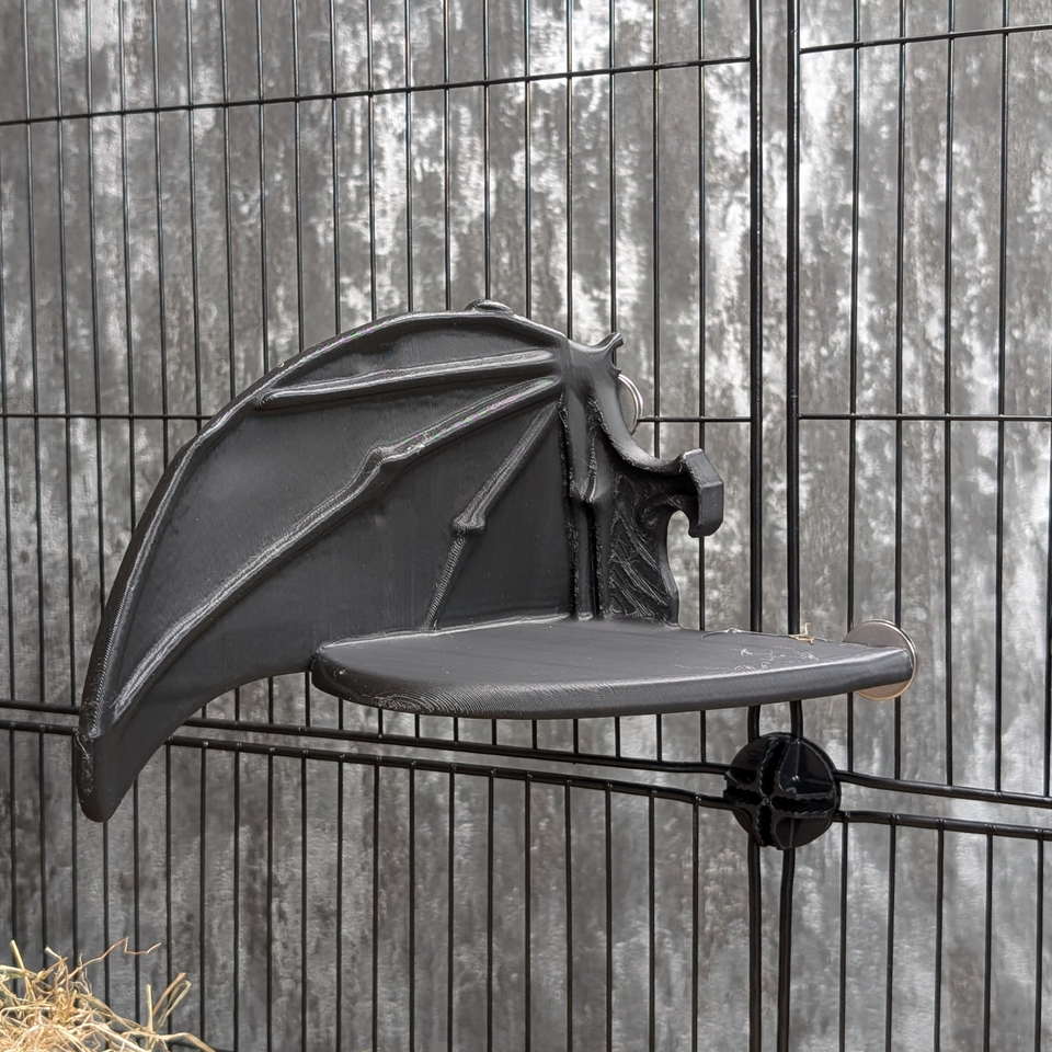 Gothic Bat Wing Rat Cage Shelf Perch product packaging and presentation