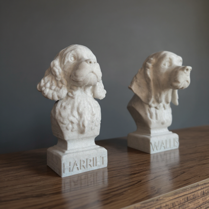 Custom Pet Bust finished pet portrait side view | Ripleys Nest