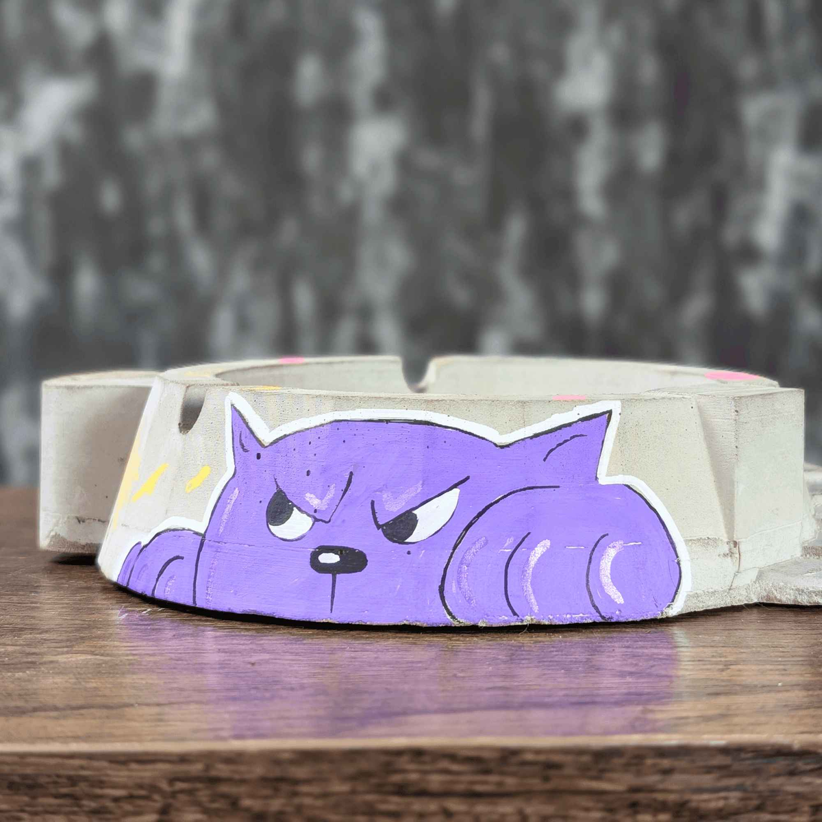 Custom Graffiti Concrete Ashtray