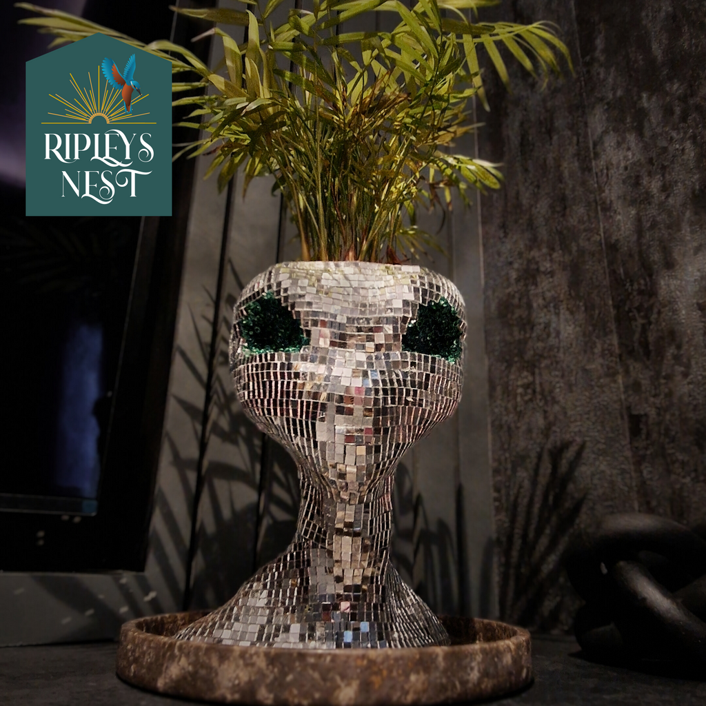 Mirror Ball Galaxy Gazer Decorative Statue