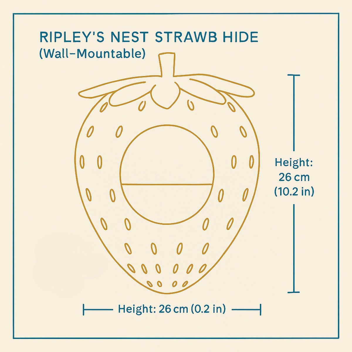Strawberry Rat Hide size reference with hand for scale