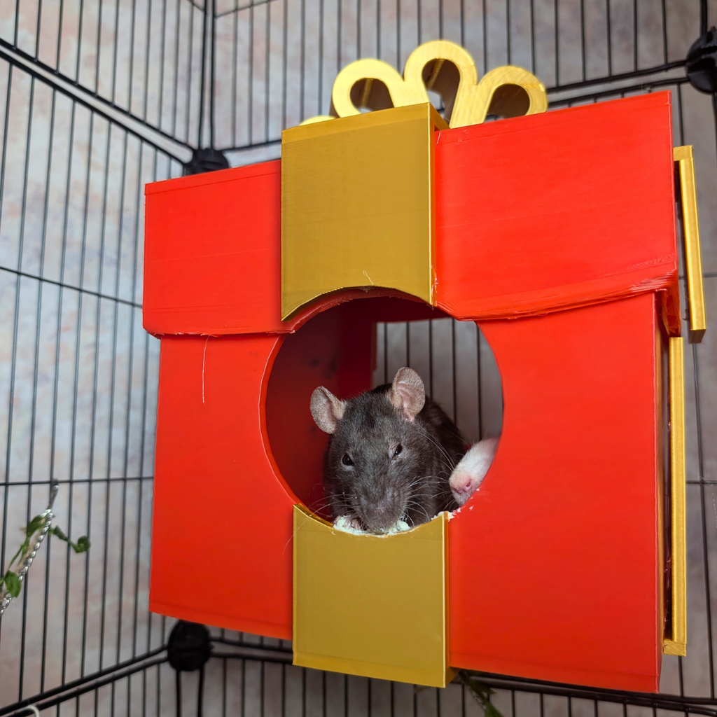 Christmas Rat Collection Set | Rat Enrichment Toy Bundle | Christmas Pet Accessories Small Animal Hide