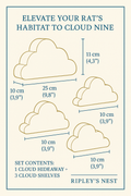 Cloud Rat Shelves & Hideaway full set arranged together