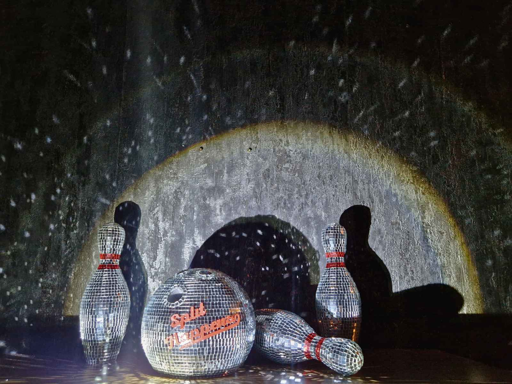 Personalized Disco Bowling Trophy Set