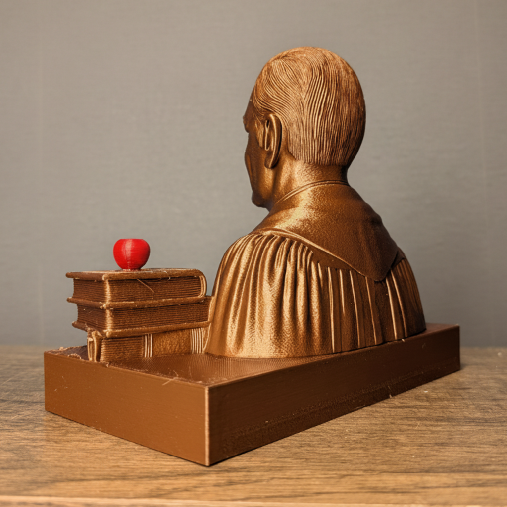 Thank You Teacher Portrait Bust with Engraved Base
