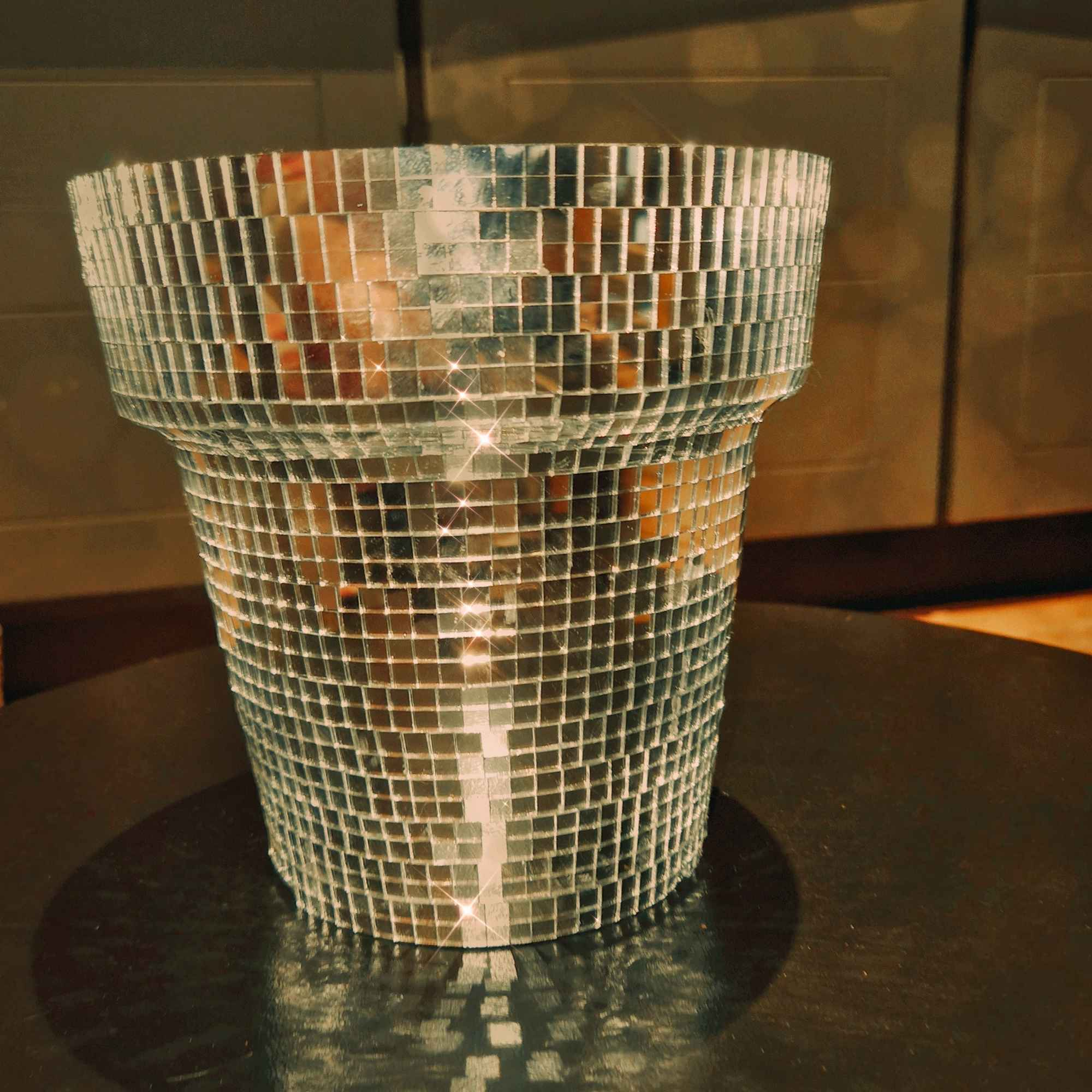 Disco Ball Plant Pot