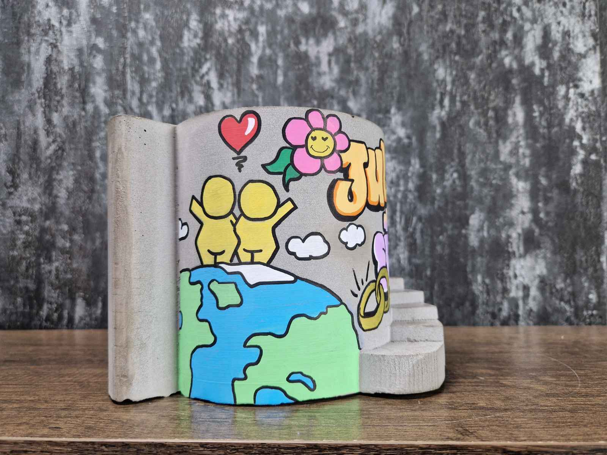 Statement Graffiti Planter Engagement Gift product packaging and presentation