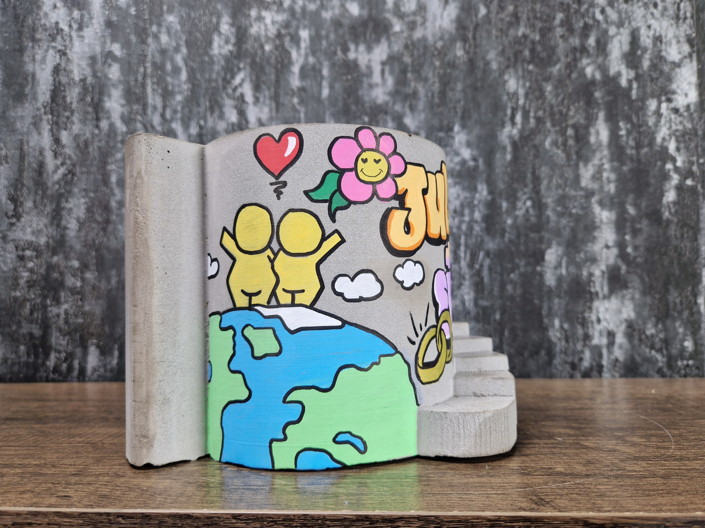 Engagement Gift Statement Graffiti Planter Large