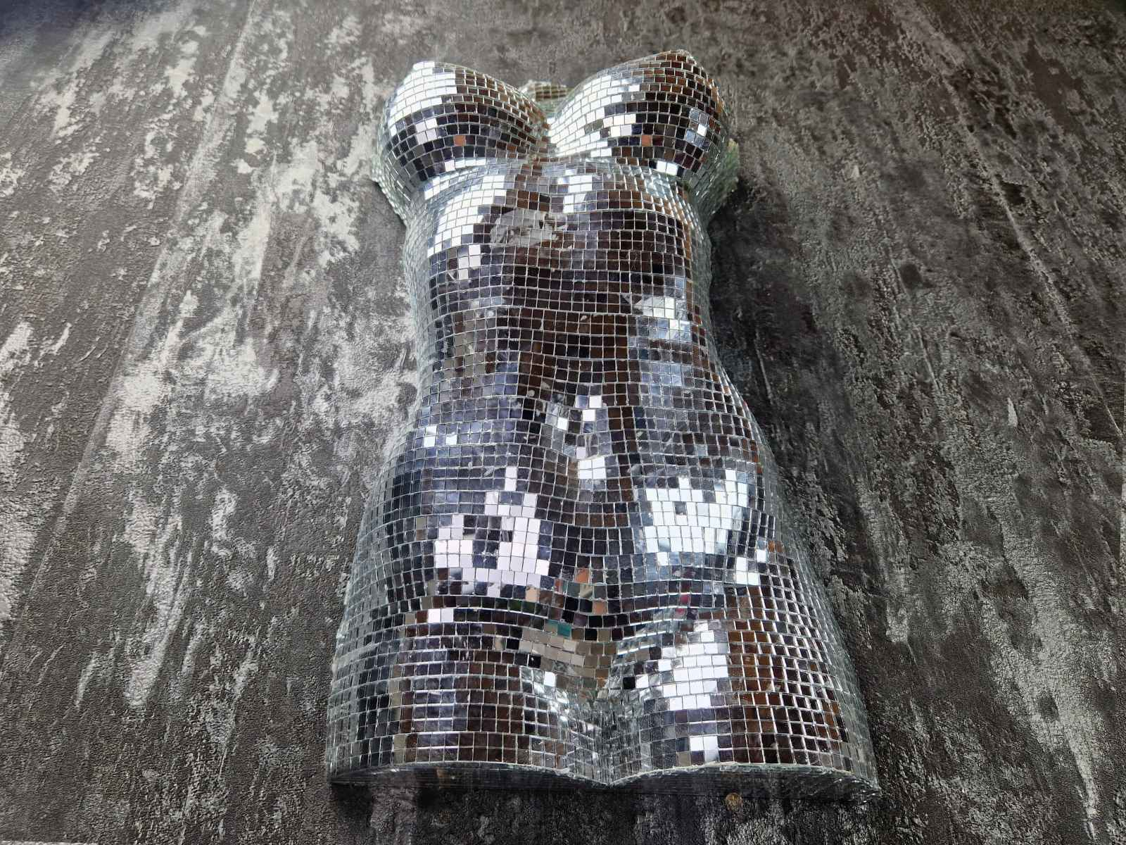 Female Body Mirror Ball Wall Art