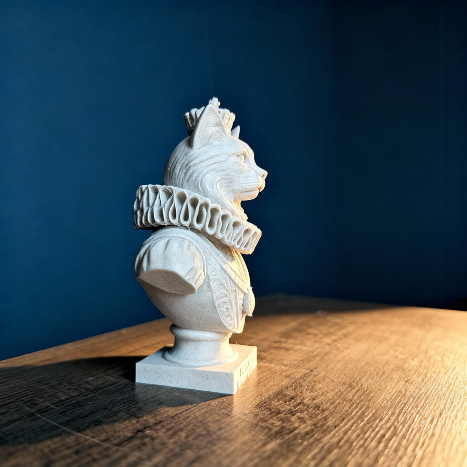 Custom Pet Bust styled in home setting