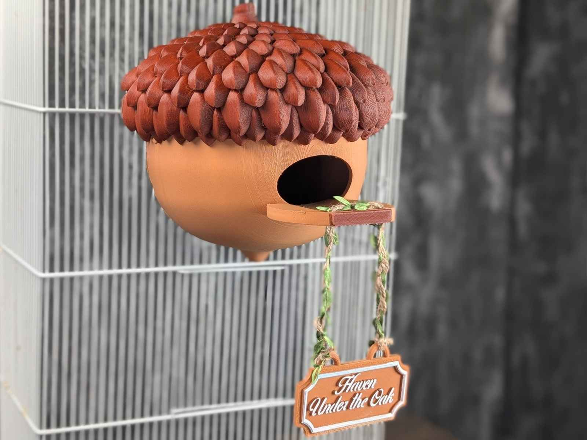 Personalized Acorn Rat Hideaway Lodge displayed alongside complementary pieces