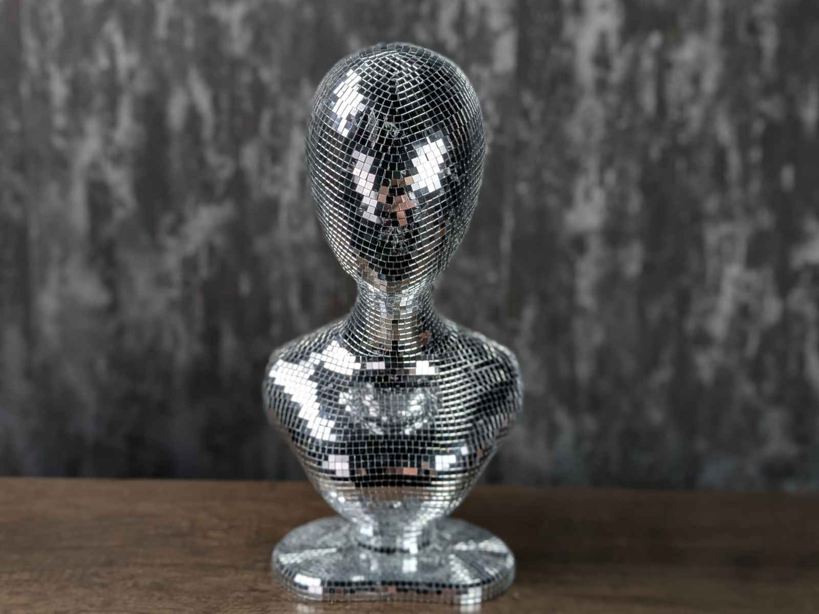 Mirror Ball Mannequin Head