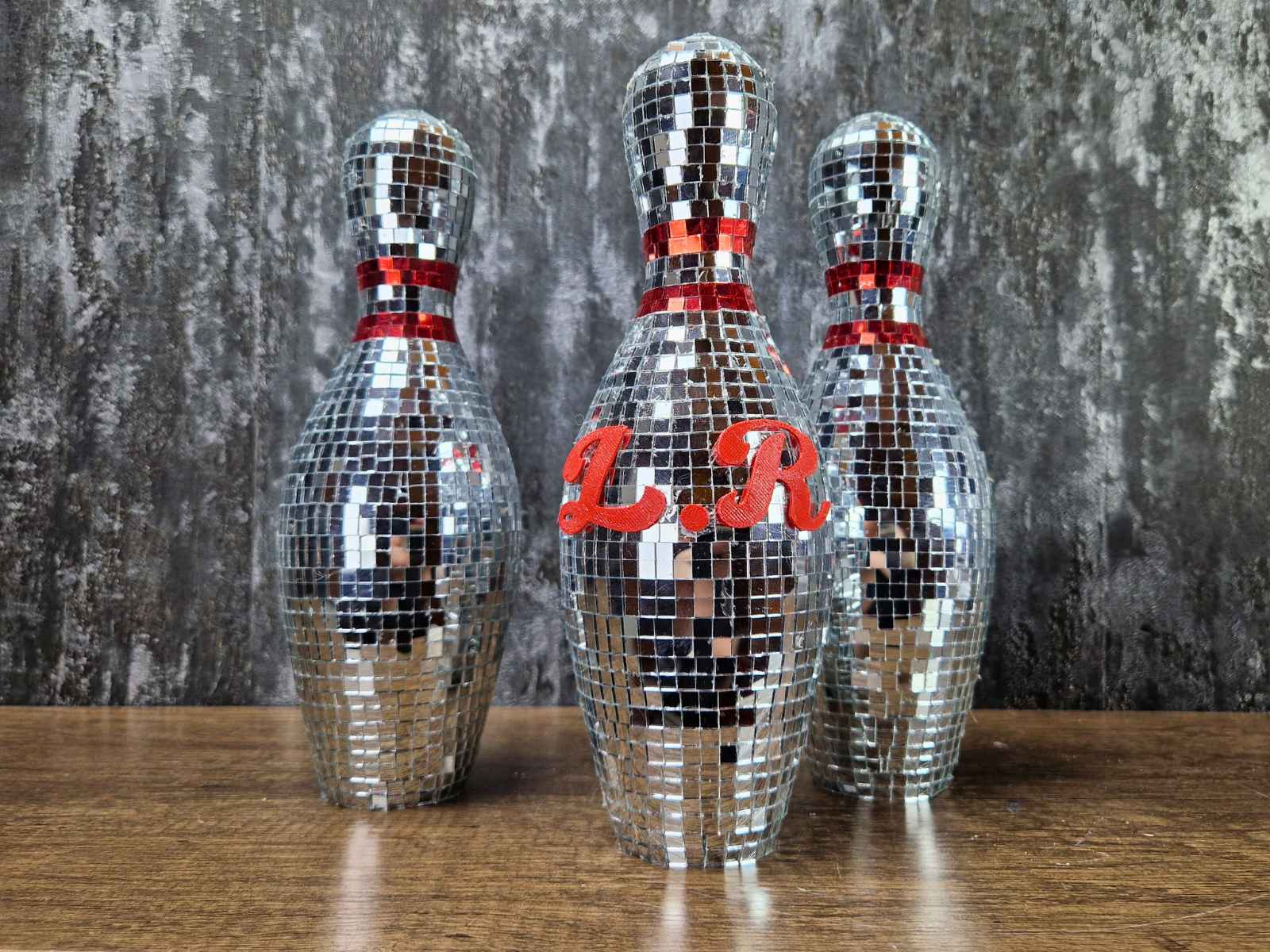 Personalized Disco Bowling Trophy Set