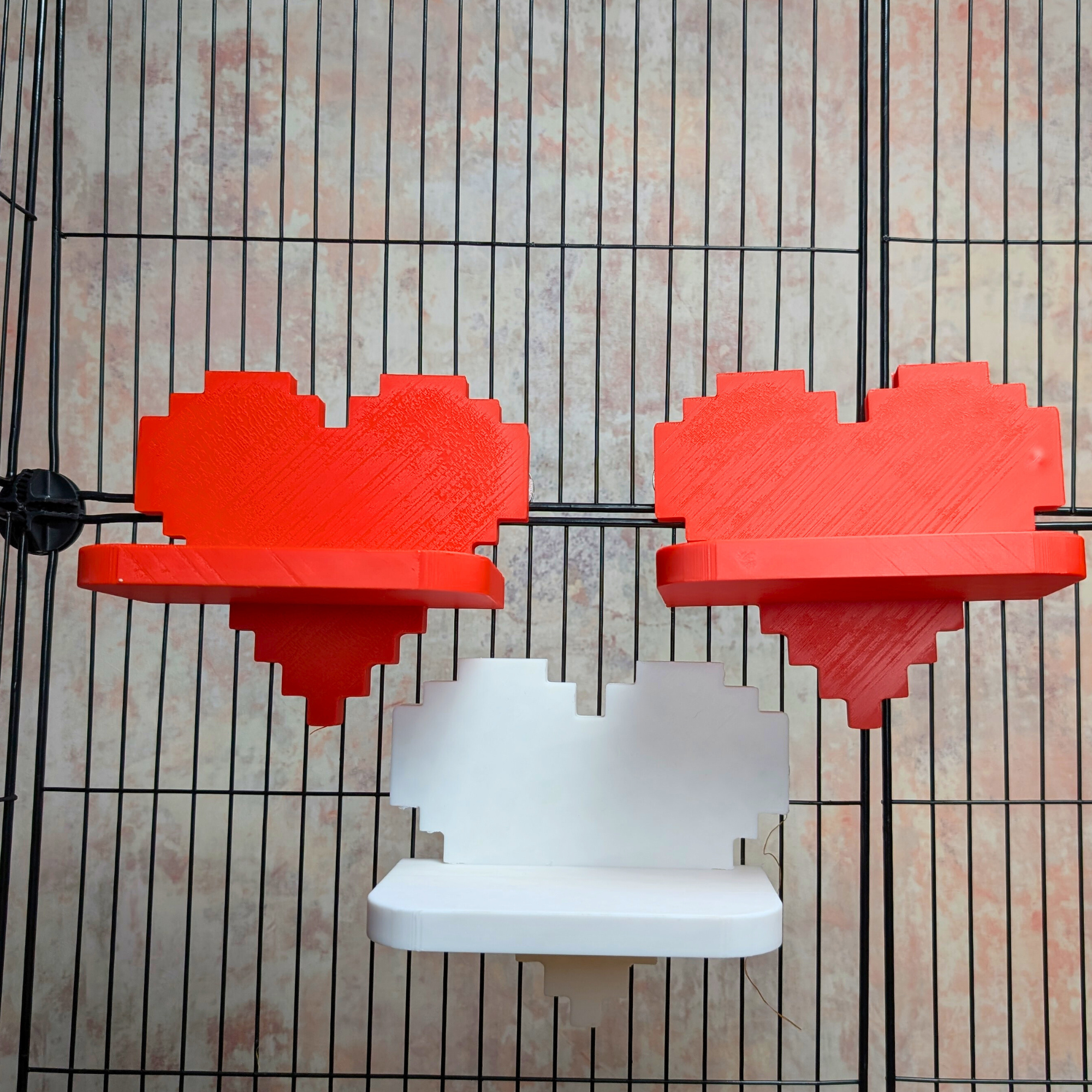 Pixel Heart Cage Shelves
