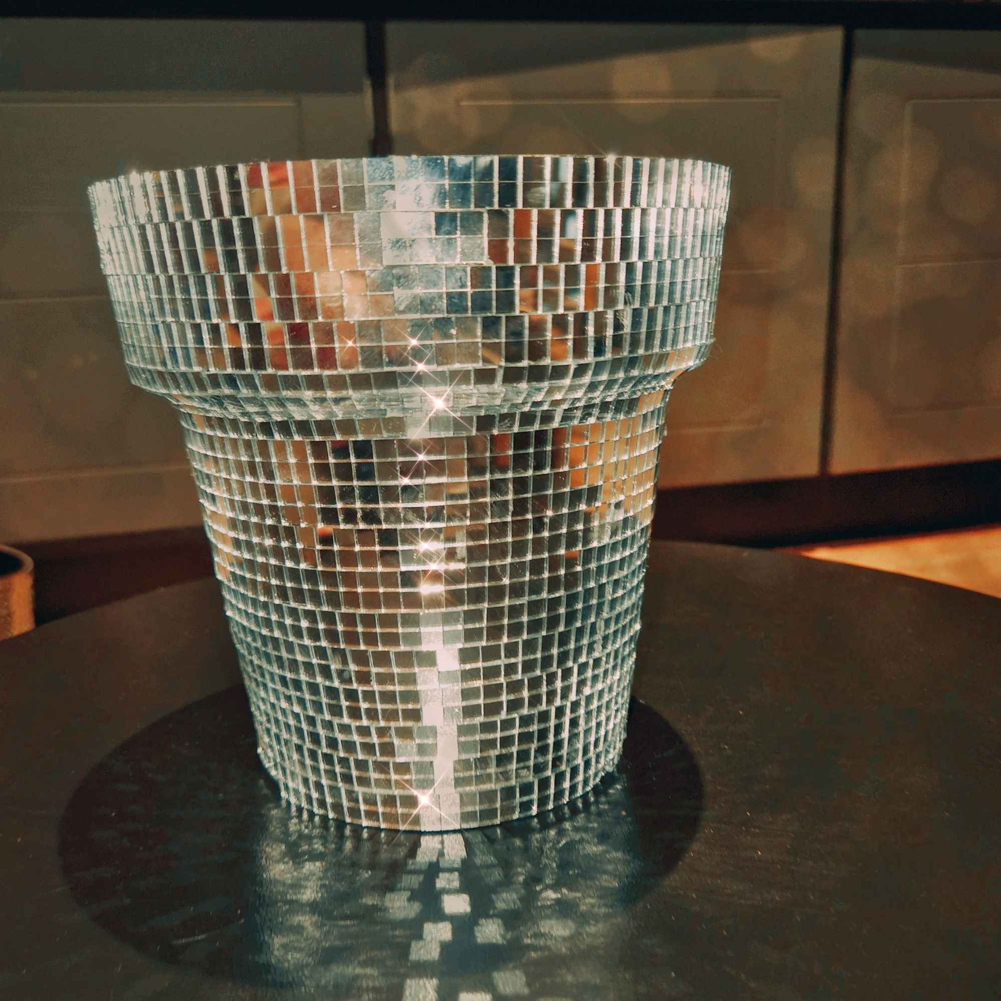 Disco Ball Plant Pot