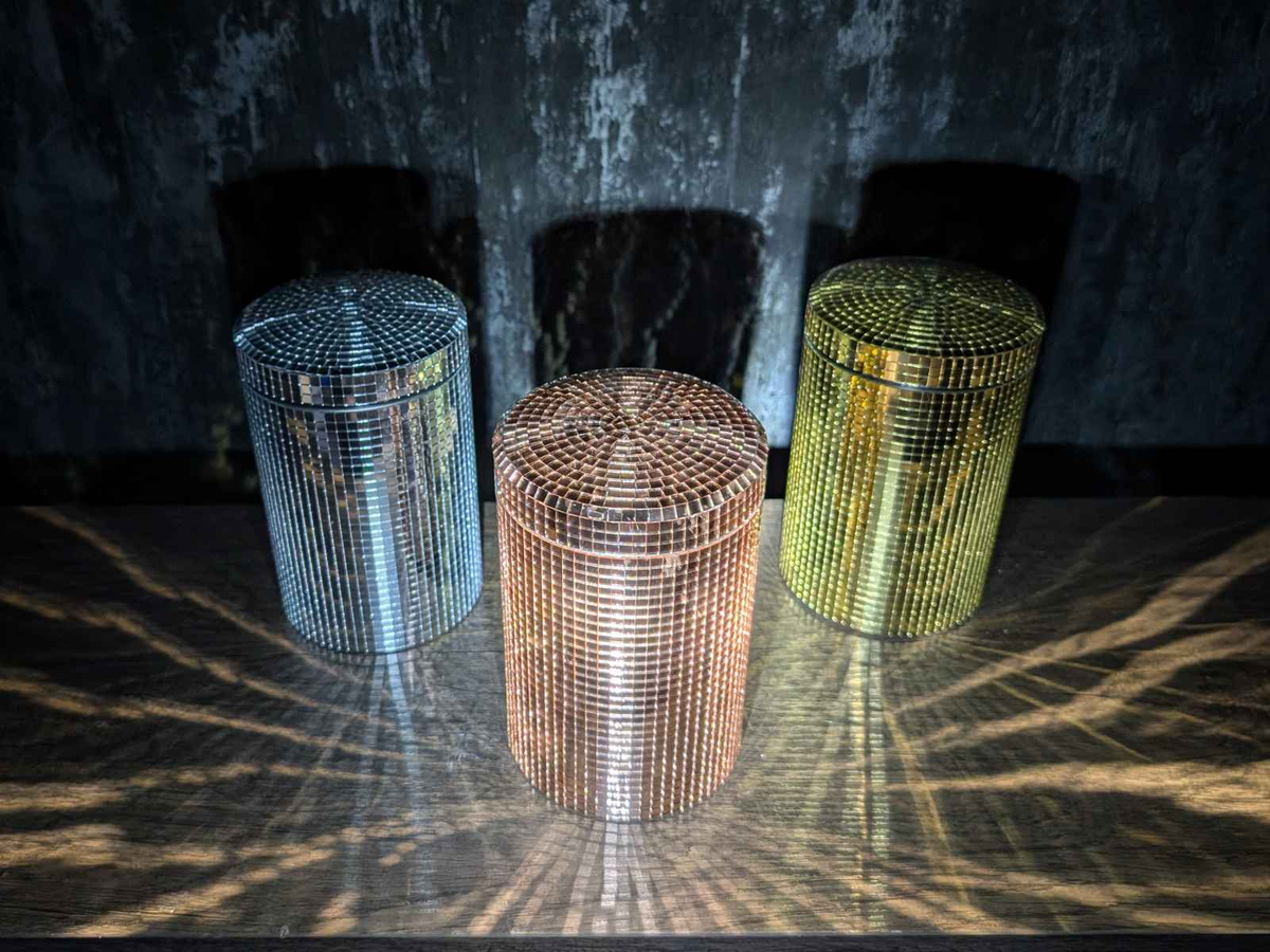 Mirrored Disco Kitchen Storage Canister Set additional angle showing colour accuracy