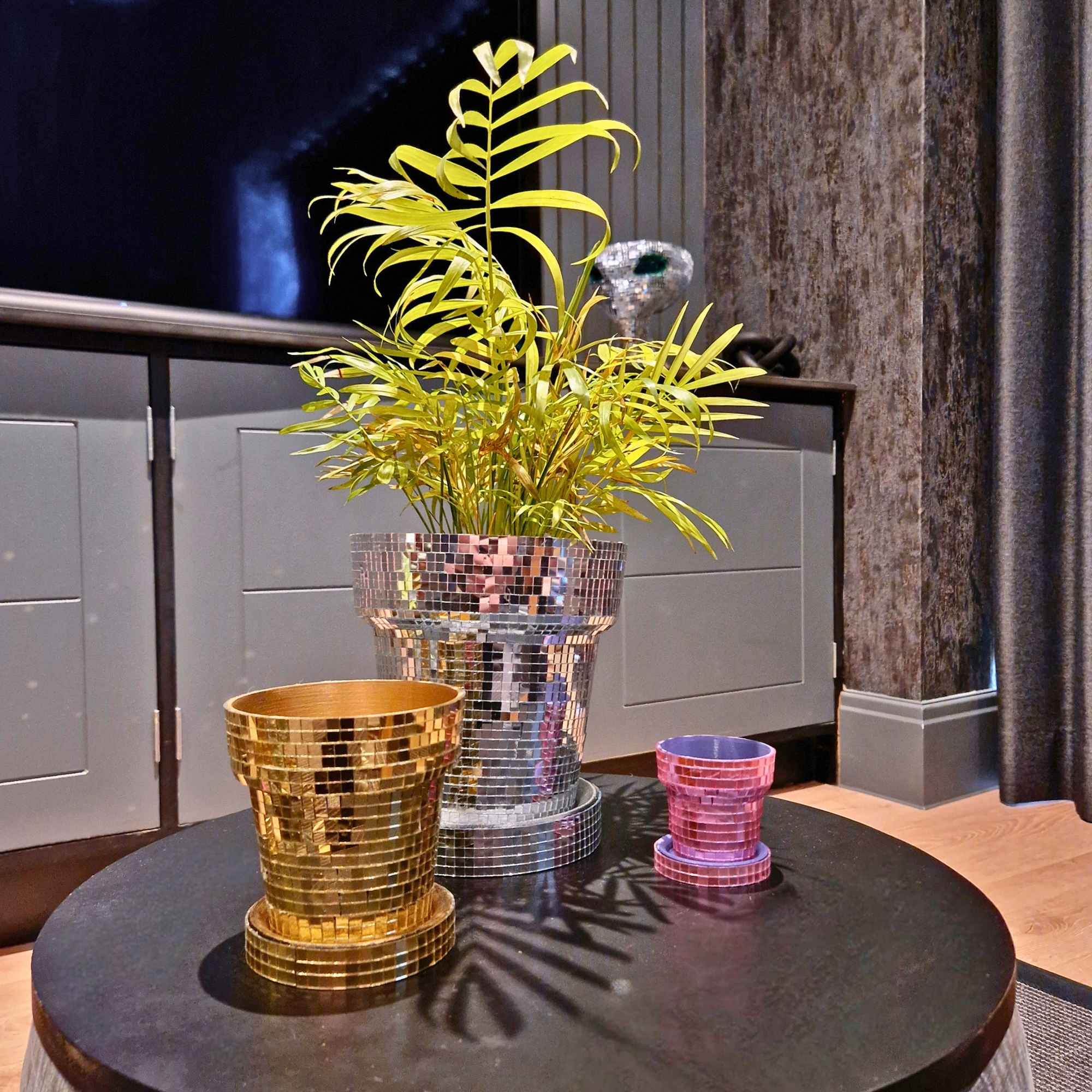 Disco Ball Plant Pot