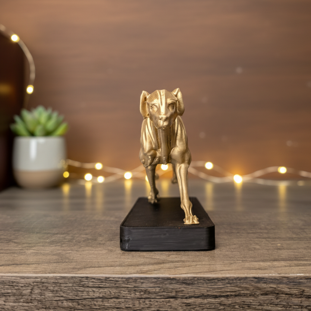 Custom Dynamic Pet Statue with Engraved Base