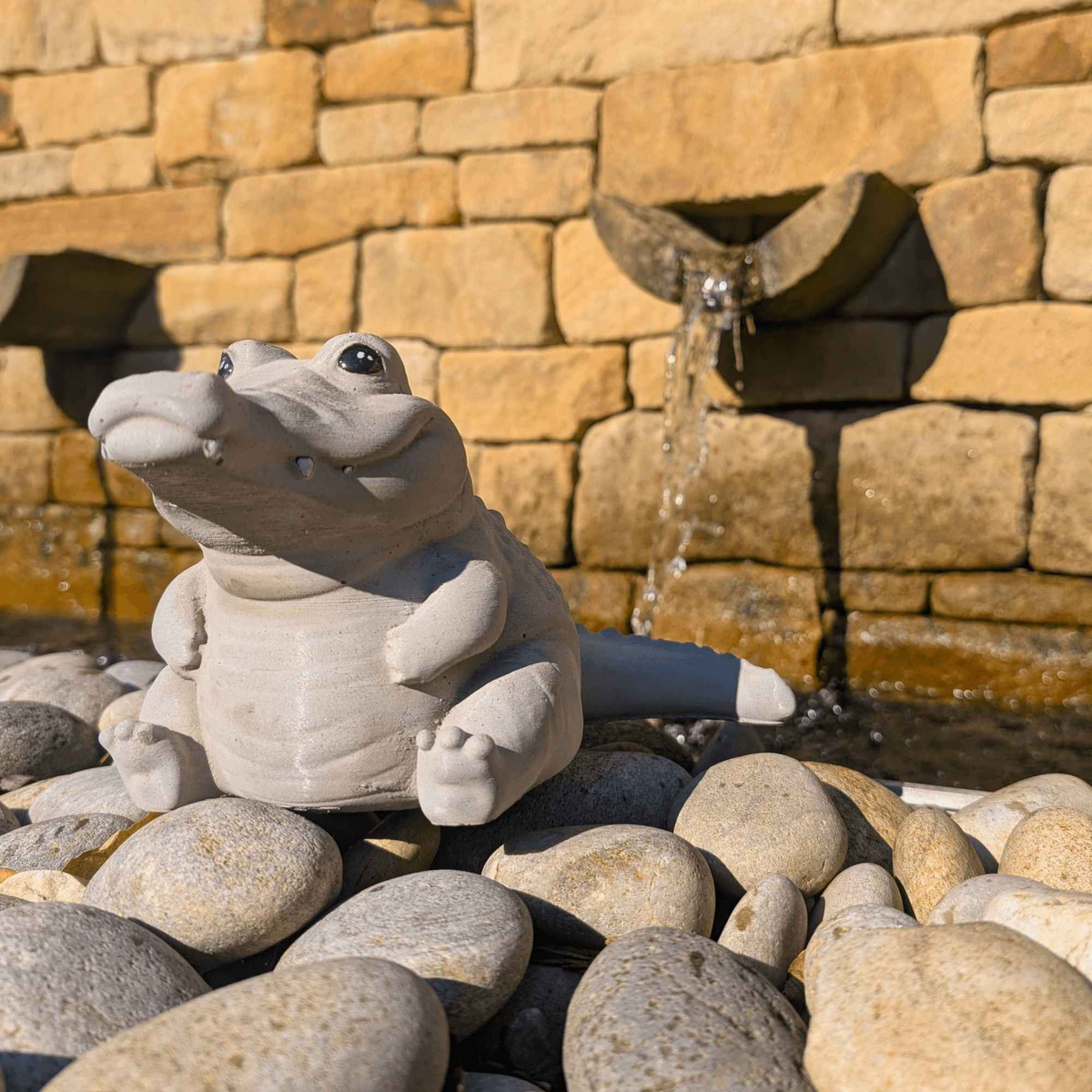 Cheeky Crocodile Concrete Sculpture